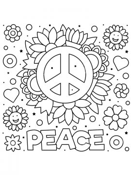 Раскраска Знак Мира 2 - Бесплатно распечатать