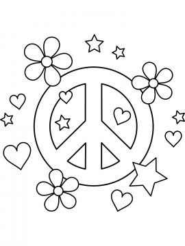 Раскраска Знак Мира 7 - Бесплатно распечатать