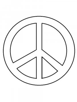 Раскраска Знак Мира 8 - Бесплатно распечатать