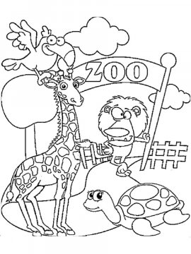 Раскраска Зоопарк 23 - Бесплатно распечатать