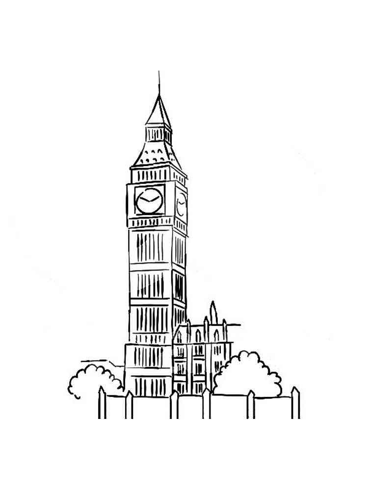 Рисунок биг. Башня Биг Бен раскраска. Раскраска Биг Бена в Лондоне. Достопримечательности Англии Биг Бен раскраски. Биг Бен для распечатки.