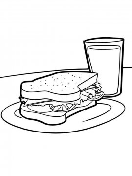 Раскраска Бутерброд 10 - Бесплатно распечатать