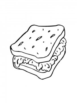 Раскраска Бутерброд 15 - Бесплатно распечатать