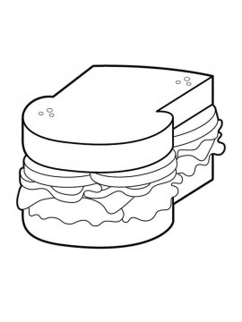 Раскраска Бутерброд 16 - Бесплатно распечатать