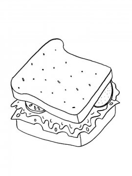 Раскраска Бутерброд 17 - Бесплатно распечатать