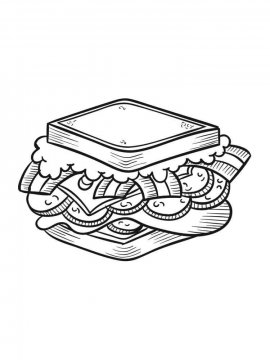 Раскраска Бутерброд 2 - Бесплатно распечатать