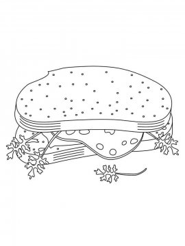 Раскраска Бутерброд 3 - Бесплатно распечатать