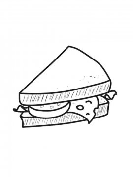 Раскраска Бутерброд 4 - Бесплатно распечатать