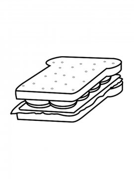 Раскраска Бутерброд 6 - Бесплатно распечатать