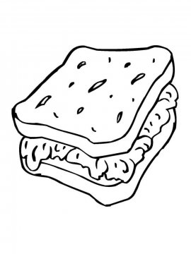 Раскраска Бутерброд 7 - Бесплатно распечатать