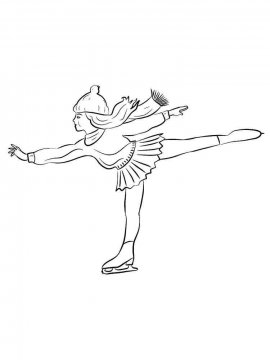 Раскраска Девочка на коньках 14 - Бесплатно распечатать