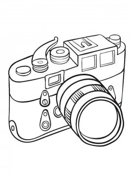 Раскраска Фотоаппарат 16 - Бесплатно распечатать