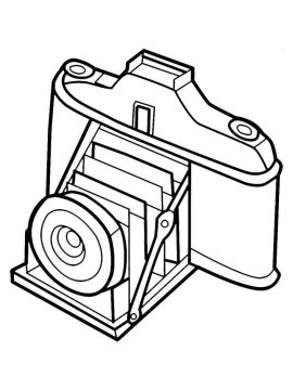 Раскраска Фотоаппарат 18 - Бесплатно распечатать