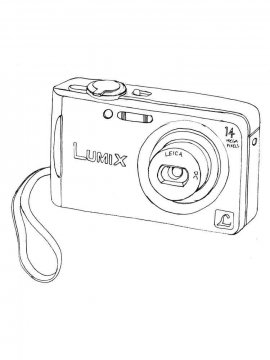 Раскраска Фотоаппарат 4 - Бесплатно распечатать