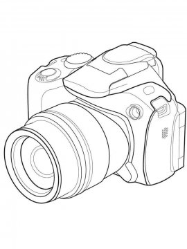 Раскраска Фотоаппарат 6 - Бесплатно распечатать