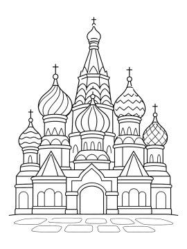 Раскраска Собор Василия Блаженного