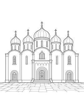 Раскраска Успенский Собор
