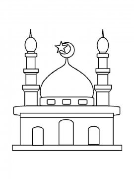 Раскраска Мечеть 3 - Бесплатно распечатать