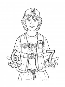 Раскраска Очень Странные дела 31 - Бесплатно распечатать