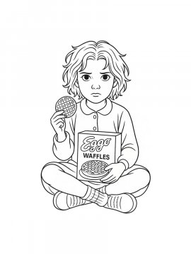 Раскраска Очень Странные дела 33 - Бесплатно распечатать