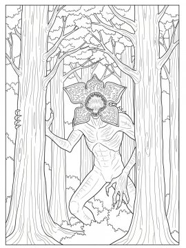 Раскраска Очень Странные дела 35 - Бесплатно распечатать