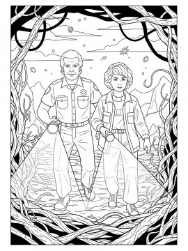 Раскраска Очень Странные дела 36 - Бесплатно распечатать