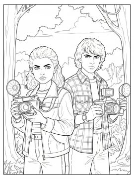 Раскраска Очень Странные дела 38 - Бесплатно распечатать