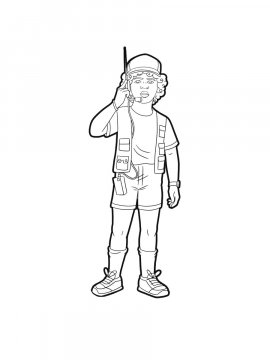 Раскраска Очень Странные дела 40 - Бесплатно распечатать