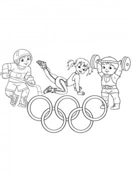 Раскраска Олимпийские кольца 1 - Бесплатно распечатать