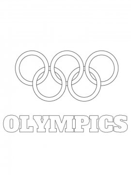 Раскраска Олимпийские кольца 10 - Бесплатно распечатать