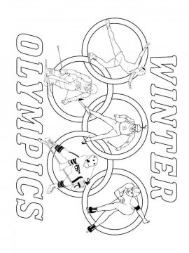 Раскраска Олимпийские кольца 11 - Бесплатно распечатать