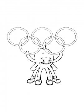 Раскраска Олимпийские кольца 2 - Бесплатно распечатать