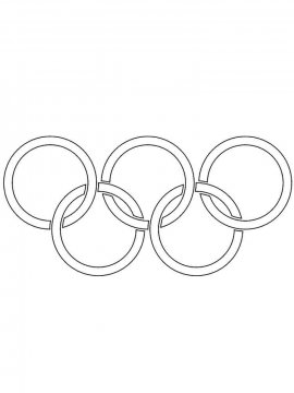 Раскраска Олимпийские кольца 3 - Бесплатно распечатать