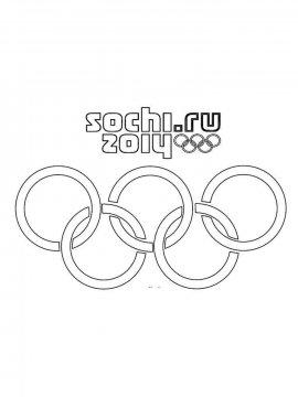 Раскраска Олимпийские кольца 4 - Бесплатно распечатать