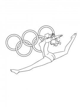 Раскраска Олимпийские кольца 6 - Бесплатно распечатать