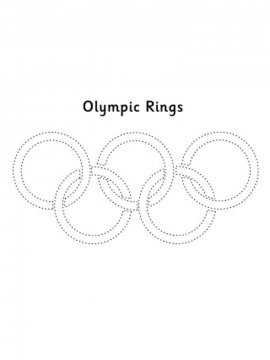 Раскраска Олимпийские кольца 7 - Бесплатно распечатать