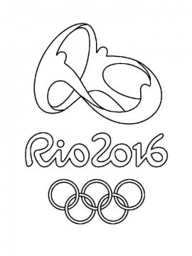 Раскраска Олимпийские кольца 9 - Бесплатно распечатать