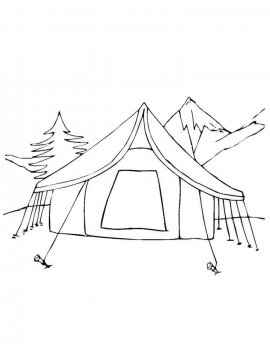 Раскраска Палатка 17 - Бесплатно распечатать