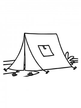 Раскраска Палатка 27 - Бесплатно распечатать