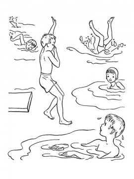 Раскраска Плавание 13 - Бесплатно распечатать
