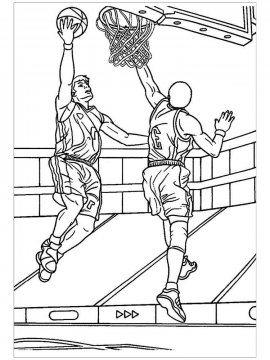 Раскраска Баскетбол 16 - Бесплатно распечатать