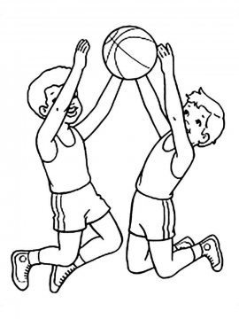 Раскраска Баскетбол 19 - Бесплатно распечатать