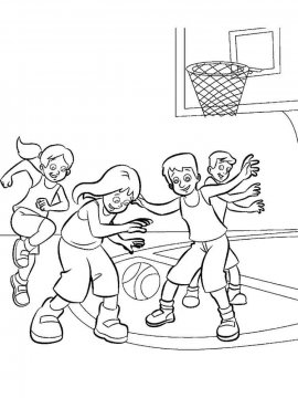 Раскраска Баскетбол 23 - Бесплатно распечатать