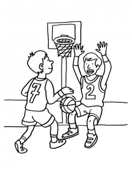 Раскраска Баскетбол 25 - Бесплатно распечатать