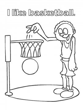 Раскраска Баскетбол 27 - Бесплатно распечатать