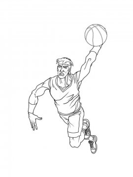 Раскраска Баскетбол 3 - Бесплатно распечатать