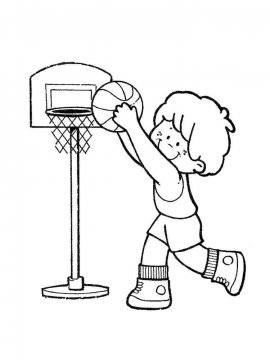 Раскраска Баскетбол 33 - Бесплатно распечатать