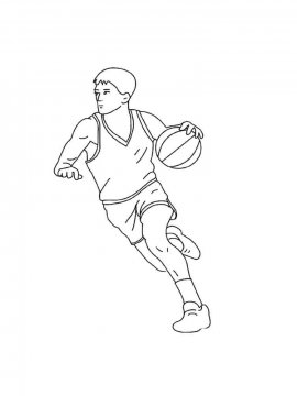 Раскраска Баскетбол 36 - Бесплатно распечатать