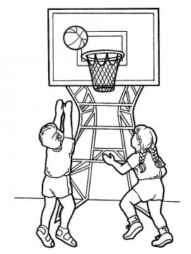 Раскраска Баскетбол 37 - Бесплатно распечатать