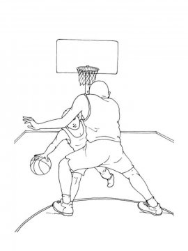Раскраска Баскетбол 5 - Бесплатно распечатать